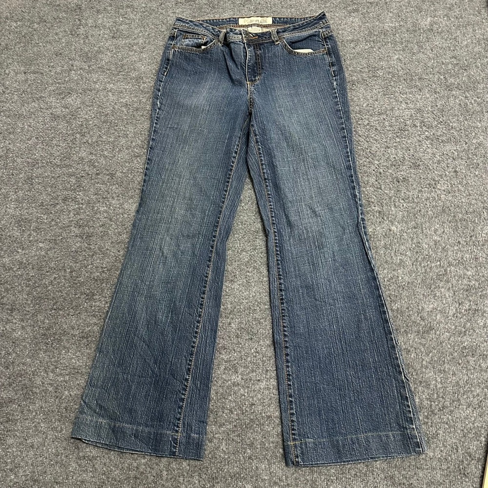 Faded Glory Jeans Womens Size 10 Antique Blue Stretch Flare Leg Denim Casual